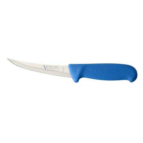 Victory Knives Curved Boning Knife, Hollow Ground Blue 13cm
