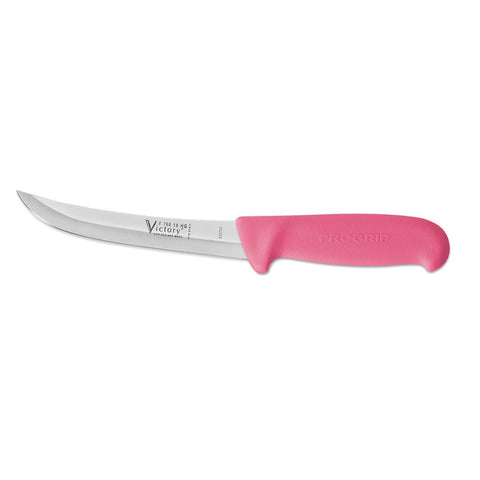 Victory Pro Grip 3PCS Skinning &  Curved Boning Knife Set Hollow Ground Pink