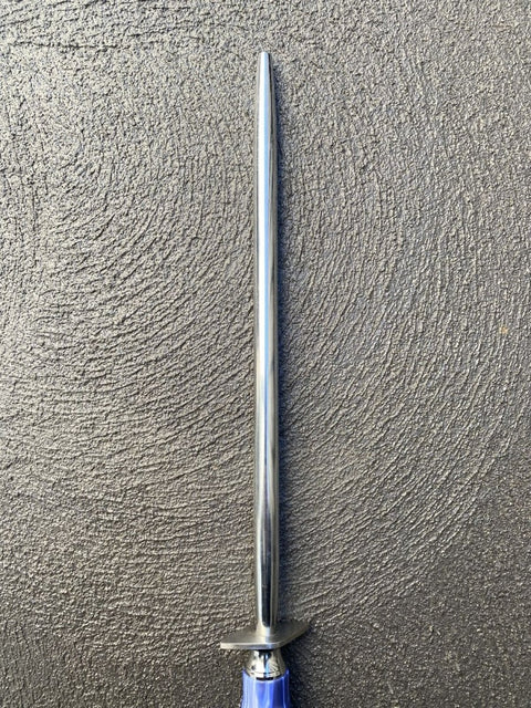 Voost 12" Round Polished Sharpening Steel Sapphire Handle Butcher Fine Cut 43cm