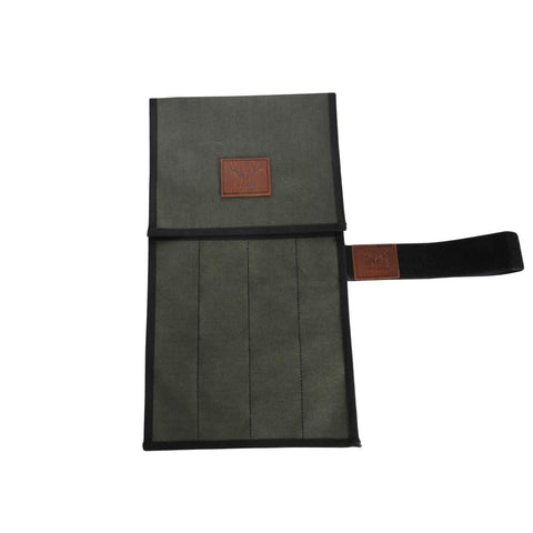 Vorn Antlorex Premium Canvas Knife Roll with Genuine Leather Logo – 4 & 6 Slot Options