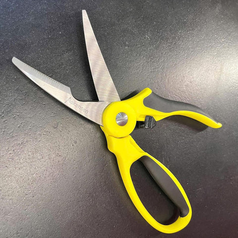 Professional Butcher Poultry Shears Stainless Steel Kitchen Poultry Scissors Yellow