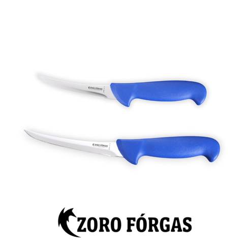 Zoro Forgas 2PCS Curved Boning Knife Set – 5" & 6" Hollow Ground Boning Knife